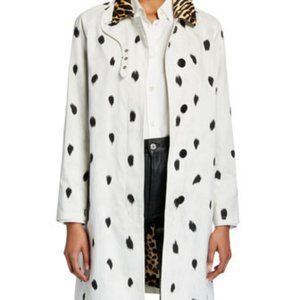 New $3490 BURBERRY Dalmatian Print Carrington Coat - Size IT 40/US 6 (Medium)